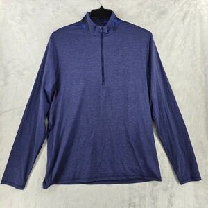 Greyson Golf 1/4 Zip Pullover‎ Brrr Cooling Tech Long Sleeve Mens Large Blue